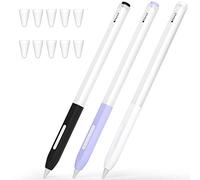 JOOSKO Pencil Case Compatible with Apple Pencil 2nd Generation Case, 3 Pack Silicone Translucent Two-Tone Pencil Case, [with 10 Silicone Tip Cover] for Apple Pencil 2nd Generation.
