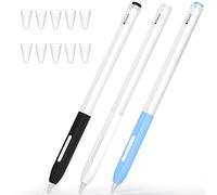 JOOSKO Pencil Case Compatible with Apple Pencil 2nd Generation Case, 3 Pack Silicone Translucent Two-Tone Pencil Case, [with 10 Silicone Tip Cover] for Apple Pencil 2nd Generation.