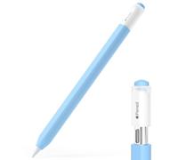 JOOSKO Pencil Case for Apple Pencil (USB-C), Silicone Protective Cover Sleeve, Supports Magnetic Attachment (Sky Blue)