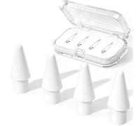 JOOSKO Replacement Pencil Tips Compatible with Apple Pencil Pro/USB-C/2nd Gen/1st Gen Tips(with Storage case),wear-Resistant Tips for iPad Pencil Accessories (4 Pack,White)