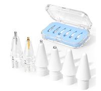 JOOSKO Upgraded Replacement Tips for Apple Pencil Pro/USB-C/2nd Gen/1st Gen Tips(with Storage case,wear-Resistant Mix Metal Tips for iPad Pencil Accessories(6 Pack，Blue)