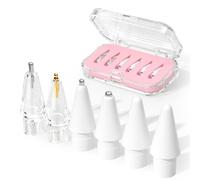 JOOSKO Upgraded Replacement Tips for Apple Pencil Pro/USB-C/2nd Gen/1st Gen Tips(with Storage case,wear-Resistant Mix Metal Tips for iPad Pencil Accessories(6 Pack，Pink)