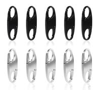 JOOTUEPO 10 Pcs Zipper Locks, Anti Theft Detachable Zipper Clips, Metal Bag Security Clips, Double Sided S-Hooks Bag Locks for Traveling Camping