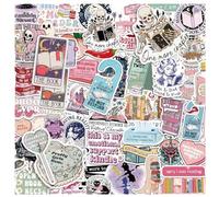 JOOTUEPO 150 PCS Romance Book Kindle Stickers, Holographic Bookish Journal Stickers, Pack Reading Booktok Glitter Vinyl Decals for Laptop Ebook Readers Water Bottles Journal Scrapbook Waterproof