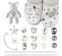 JOOTUEPO 18 Pcs Shoe Bling Chain Charms for Clog Sandals Accessories - DIY Charms for Women, Girls and Kids Gifts