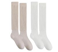 JOOTUEPO 2 Pairs Women's Knee-High Socks, Winter Warm Thermal Long Fluffy Sock Thigh High Socks for Ladies Cozy Length Slouch Sock Calf Warmth for Christmas, Birthday & ThanksGiving Gifts