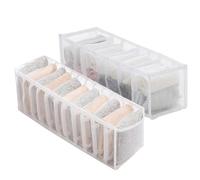 JOOTUEPO 2 Pcs Drawer Organiser Divider, Collapsible Drawer Organisers, Underwear Drawer Organiser, Foldable Storage Bins for Socks, Underwear, Panties, Tie