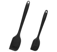 JOOTUEPO 2 PCS Silicone Spatula Heat Resistant Non-Stick Rubber Spatulas, Food Grade Baking Spatulas Kitchen Utensils for Baking, Cooking and Mixing, BPA Free, Dishwasher Safe, Black