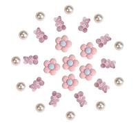 JOOTUEPO 27 Pcs Flower Shoes Charms, Shoe Decoration Charm, Croc Charmss Girls,Crystal Rhinestone Pearl Shoe Decoration Char Flower Shoes, DIY Shoe Decorations for Women & Girls