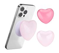 JOOTUEPO 2PCS Phone Grip with Expanding Kickstand, Cute Heart Shaped Expanding Moblile Cell Phone Glass Holder, Multi-angle Collapsible Stand for Smartphones, Pads, Tablet
