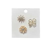 JOOTUEPO 3 PCS Women Shirt Brooch Buttons, Vintage Female Women Rhinestone Crystal Brooch Pins, Women's Brooches Pins Safety Invisible Buttons, Jewelry Gift for Womens Clothes Cardigan Dress Blouse