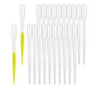 JOOTUEPO 50 Pcs 3ml Pipettes Plastic Transfer Pipettes Eye Dropper, Disposable Dropper, Essential Oils Pipette Droppers Makeup Tool, for Transferring Perfume Essential Oils Mixing Paint Lab