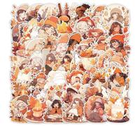 JOOTUEPO 50 Pcs Autumn Stickers Thanksgiving Fall Maple Leaf Vinyl Waterproof Stickers for Laptop Car Scrapbook Phone Skateboard Water Bottle Phone Kids Teens