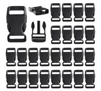 JOOTUEPO 50 PCS Side Release Buckles 10mm Plastic Mini Buckles Replacement Buckle for Paracord Bracelets, Dog Collar, Luggage, Webbing, Backpack Accessories, Tent