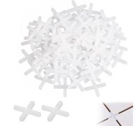 JOOTUEPO 500 Pcs Tile Spacers, 3mm Plastic Cross Shaped Gasket Spacers Tiling Tools Ceramic Tile Lnstallation for Fixing Mat Tile Leveling