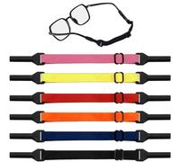 JOOTUEPO 6 Pcs Adjustable Glasses Straps, Colorful Elastic Non Slip Cords, Universal Silicone Glasses Headband, Strap for Men Women & Teenagers, Soft & Durable