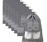 JOOTUEPO 6 Pcs Large Shoe Storage Bags, Dustproof Drawstring Shoes Bags with Transparent Slot, Organizer Pouch Travel Accessories Shoe Storage Bag for Daily and Travel Use