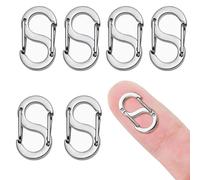 JOOTUEPO 6 Pcs Necklace Shortener Clasps, Double Opening Lobster Clasp Set, Chain Shortener Jewelry Clasps and Fasteners for Necklace Clasp, Jewelry Making (Silver)