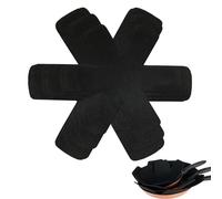 JOOTUEPO 6 Piece Pot Pan Protectors, 3 Different Sizes, Felt Thermal Insulation Mat, Anti-Skid Reusable Kitchen Accessories
