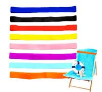 JOOTUEPO 8 PCS Towel Bands for Beach Chairs, Elastic Sunbed Towel Bands, Towel Chair Clips Stretchable Towel Holder Beach Towel Clips Pool Swim Vacation Beach Accessories