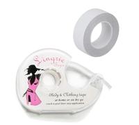JOOTUEPO Body Double Sided Tape, 2 Rolls Self Adhesive Clothes Flash Tape 5 Meters with a Dispenser, Invisible Double Sided Fashion Tapes for All Fabric Types Clothes & Dresses White