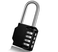 JOOTUEPO Combination Padlock Heavy Duty Padlocks Weatherproof Outdoor Coded Padlock Thick Long Shackle with 4 Digit Code High Security Combination Lock for Gym School Garden Gate Shed Locker