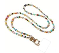 JOOTUEPO Crystal Phone Lanyard with Card Holder, Sparkling Beaded Neck Strap for Women, Anti-Lost Cell Phone Chain for Office & Travel