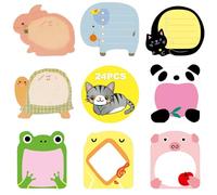 JOOTUEPO Cute Sticky Notes, 24 Pack Cartoon Animal Shaped Sticky Notes, Self Adhesive Sticky Note Pads for Kids, Party Bags, Gift