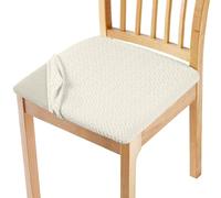 JOOTUEPO Dining Chair Seat Covers, Washable Jacquard Stretch Dining Chair Seat Slipcovers Protector, for Dining Room Kitchen (Beige), p1-zuoyitao