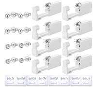 JOOTUEPO Ear Piercing Gun, 8 Pieces Disposable Ear Piercing Gun, Painless Safety Ear Piercing Kit with Studs and Alcohol Cotton, Aseptic Earrings Disposable Gun for Women and Men