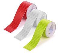 JOOTUEPO High-Visibility Reflective Tape, 3 Rolls Reflective Tape Outdoor Waterproof Warning Night Safety Stickers for Trailer Bicycles Clothing (1 Inch x 30 Ft)