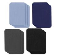 JOOTUEPO Ironing Patches for Clothes, 12 PCS Iron on Repair Patches with Sewing Kit, Denim Jean Patch for Repair, Mending Patch for Inside & Outside, Cotton Strongest Glue Repairs Decorating Kit
