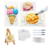 JOOTUEPO Magic Puffy Paint, 24 Pcs3D Drawing Magic Canvas Sponge Kit, Magic Foam Texture Painting Kit, DIY Puffy Popcorn Drawing Texture PaintingToys, Non-Toxic/odourless, Art Crafts Gifts for Kids