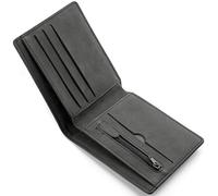 JOOTUEPO Slim Wallet with Card Holder Banknote Compartments, 1 PCS Leather Wallets Mens, for Work Business or Travell, Black