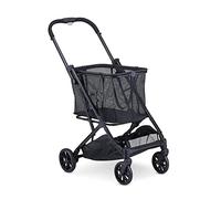 Joovy Boot Lightweight Shopping Cart with Reusable, Removable Shopping Bag with Compact Standing Fold, Black