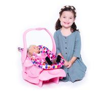 Joovy Toy Car Seat Baby Doll Carrier Featuring Crash-Tested Latch System for Safety Machine-Washable Cover for Easy Cleaning and Five-Point Harness