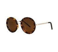 JOOX Oversized Round Sunglasses for Women, Vintage Retro Polarized Sunglasses, 100% UV Protection, Brown/Brown, Large