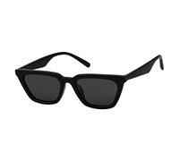 JOOX Polarized Trendy Square Cat Eye Sunglasses for Women, Small Frame with UV400 Protection Lenses, Black/Grey, S