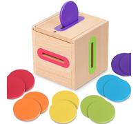 Joozmui Wooden Montessori Toys for 1 2 3 Years Boys Girls, Montessori Early Development & Activity Toys Educational Toys for 1-3 Year Olds Travel Toys for Toddlers Color Sorting Sensory Toy