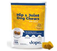Jope Hip and Joint Dog Chews with UC-II® Collagen - More Effective Than Glucosamine - Veterinarian-Developed - Recommended for Small, Medium and Large Dogs - Cold-Pressed & Third-Party Tested
