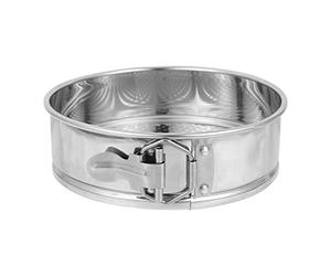 JOPESA Springform Pan Stainless Steel Non- stick Cheesecake Pan Cake Pan with Removable Bottom Round Spring Form Cake Pan for Baking 10 Inch/2 (Color : Silver, Size : 20X20CM)