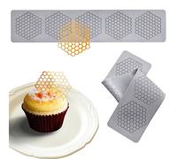 Jopgeey Honeycomb Molds Silicone (2 PCS) Tuile Fondant Molds with Hollow 3D Beehive Candy Lace Silicone Molds for Baking, Polymer Clay, Sugar Craft Dessert Cupcake Cake Decorating