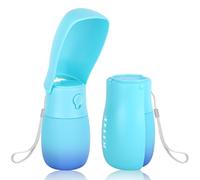 JOPHEK 300 ml Portable Pet Water Bottle, 180° Foldable Dog Cat Pets Leak-proof Water Bottle, Dogs Cats Bottle with Activated Carbon Filter for Daily Walking, Walking, Travel, Camping