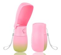JOPHEK 300 ml Portable Pet Water Bottle, 180° Foldable Dog Cat Pets Leak-proof Water Bottle, Dogs Cats Bottle with Activated Carbon Filter for Daily Walking, Walking, Travel, Camping