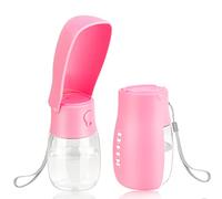 JOPHEK 300 ml Portable Pet Water Bottle, 180° Foldable Dog Cat Pets Leak-proof Water Bottle, Dogs Cats Bottle with Activated Carbon Filter for Daily Walking, Walking, Travel, Camping