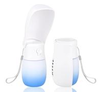 JOPHEK 300 ml Portable Pet Water Bottle, 180° Foldable Dog Cat Pets Leak-proof Water Bottle, Dogs Cats Bottle with Activated Carbon Filter for Daily Walking, Walking, Travel, Camping