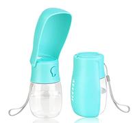 JOPHEK 300ml Portable Pet Water Bottle, 180° Foldable Dog Cat Pets Leak-proof Water Bottle, Dog Cat Bottle with Activated Carbon Filter for Daily Walking Travel Camping