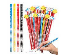 JOPHEK 40 Pcs Funny Wooden Graphite Pencils with Rubber Gifts for Birthday Party Christmas School Children - Random
