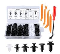 JOPHEK Car Fixing Clips, Car Clips Set, 6 Types Car Plastic Mounting Set Retainer Clips, Car Clips Set with 6 Removal Tools, Expansion Bumper Clips, Universal Auto Trim Removal Tool for Car Panel