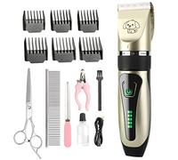 JOPHEK Dog Clipper, Quiet Dog Cat Hair Trimmer, Professional Cat Trimmer - Electric Wireless Pet Trimmer